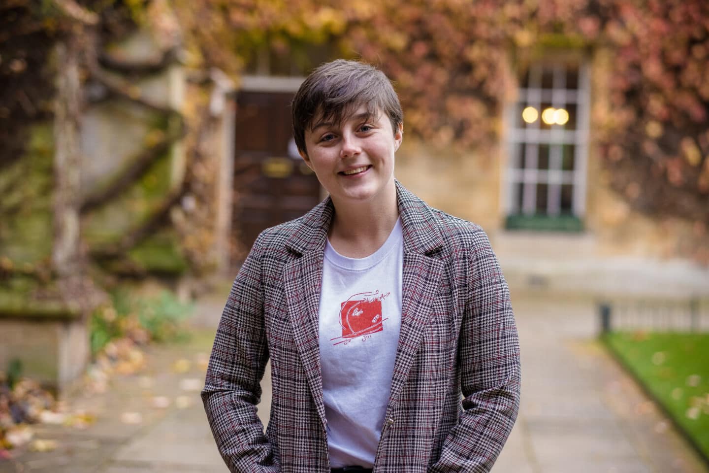 Photograph of Amy Dunning in a tshirt and coat