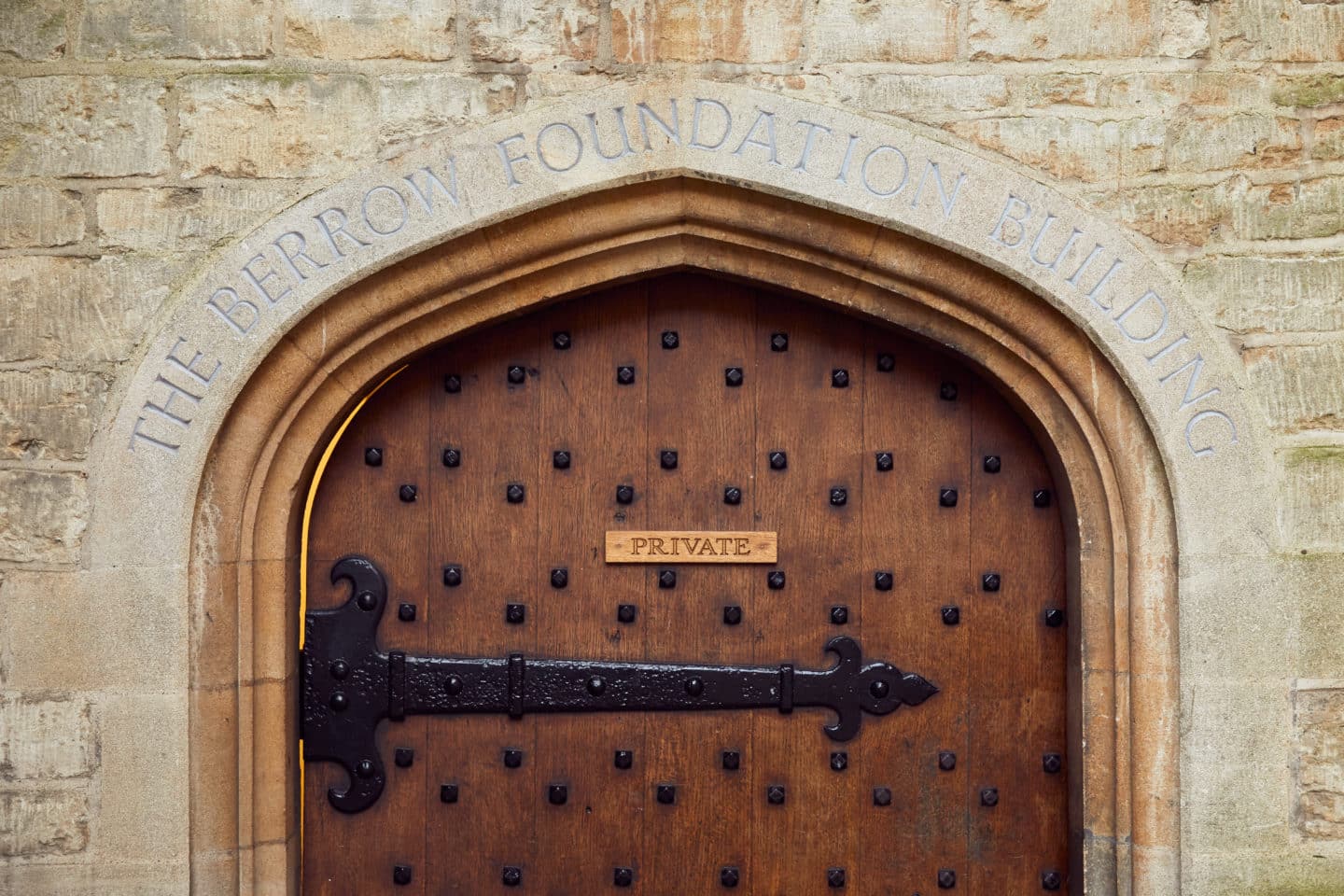 The door to the Berrow Foundation Building