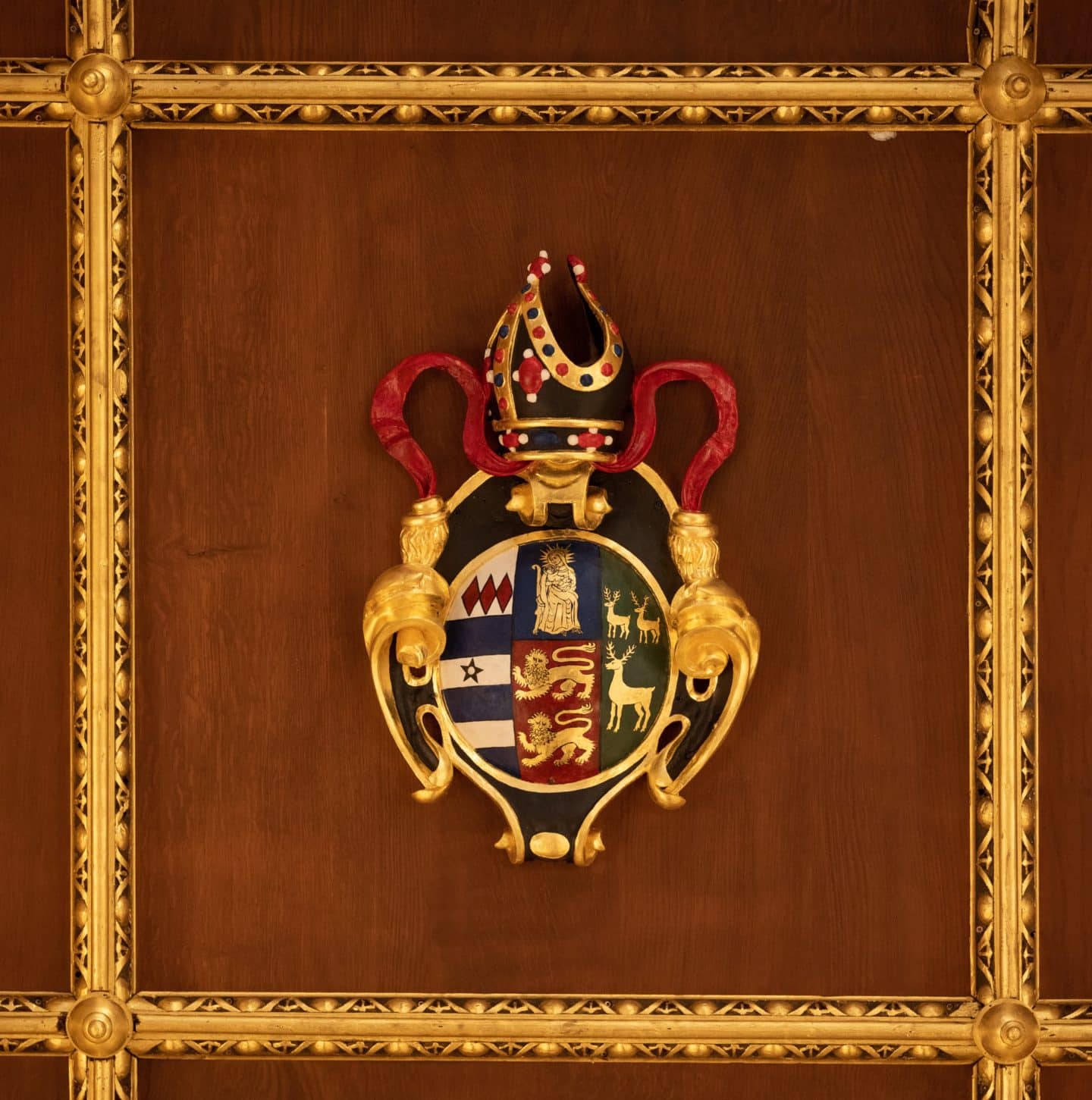 College crest on the Chapel ceiling