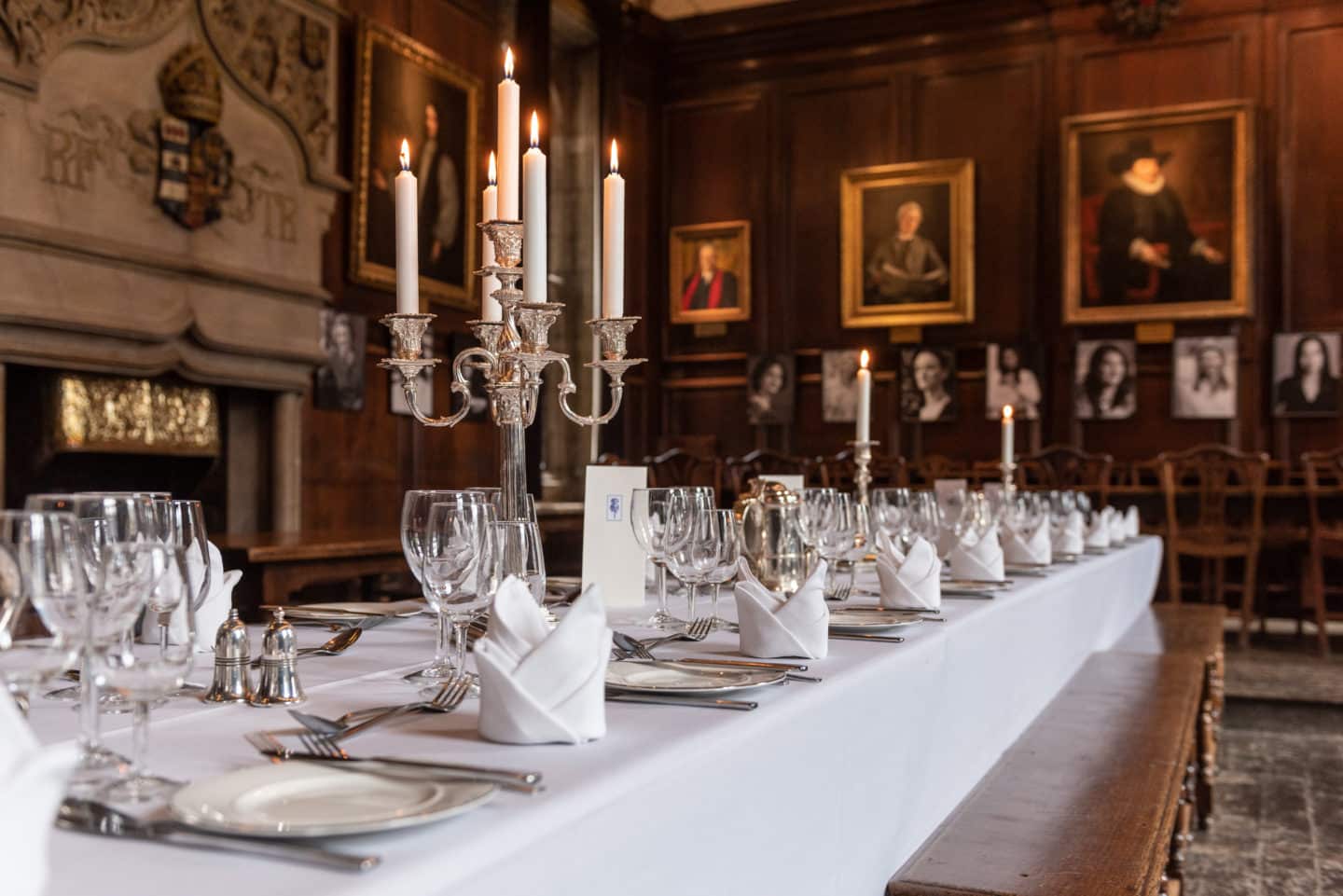 The Hall laid up for a formal dinner