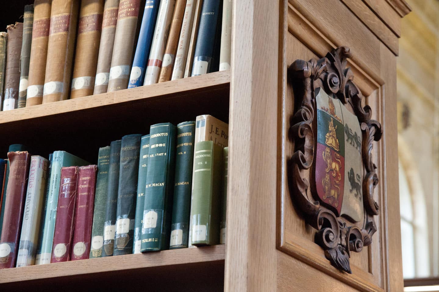 Book shelf in the Lincoln College Library