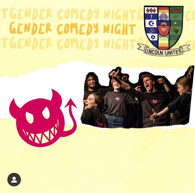 Poster for Lincoln Unites Gender Comedy Night