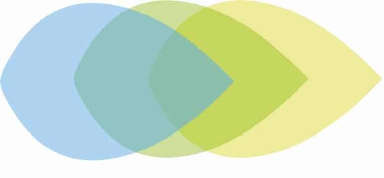 Logo of Oxford Transition Support, three overlapping shades of colour