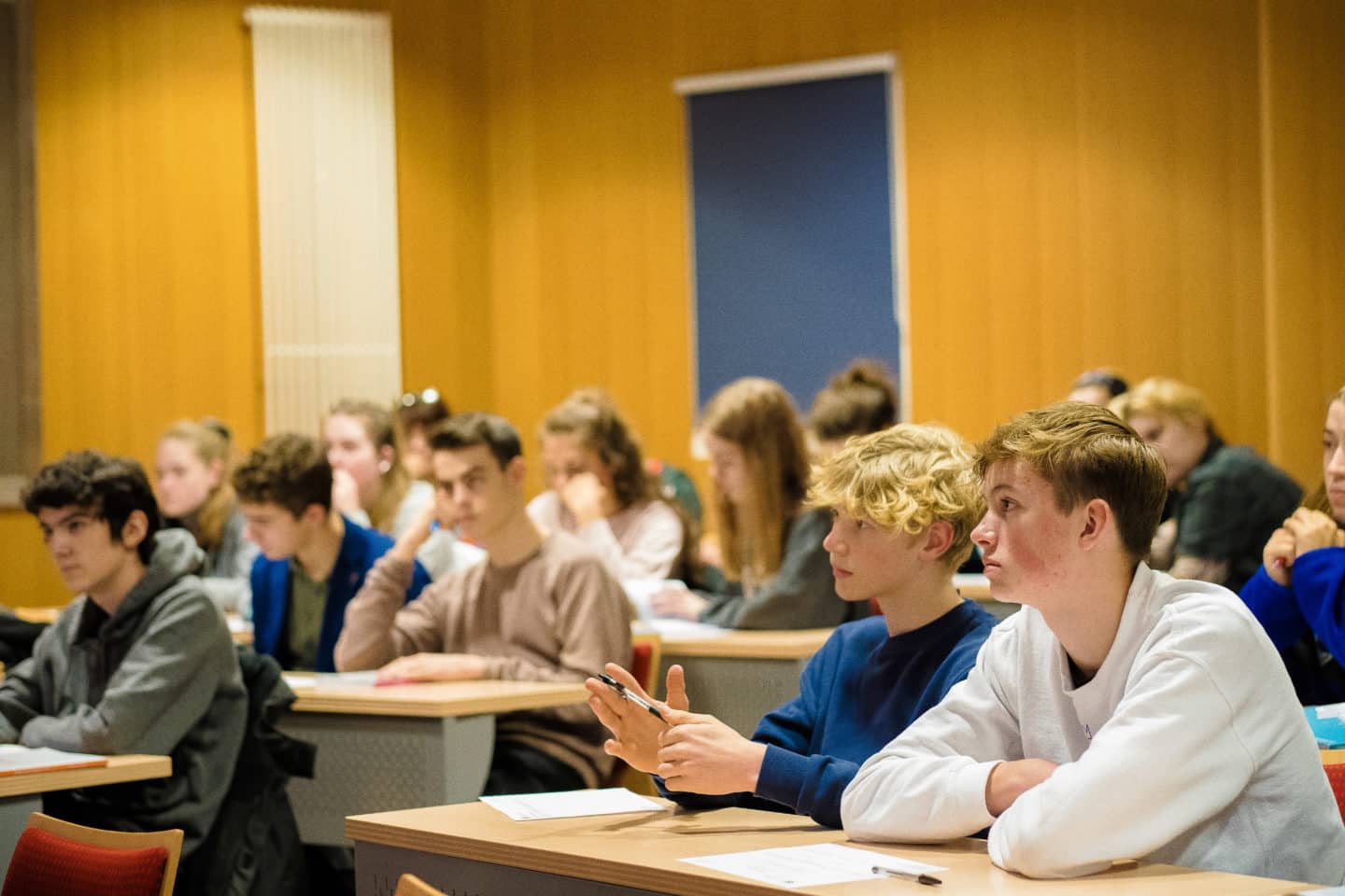 School students at an access and outreach workshop