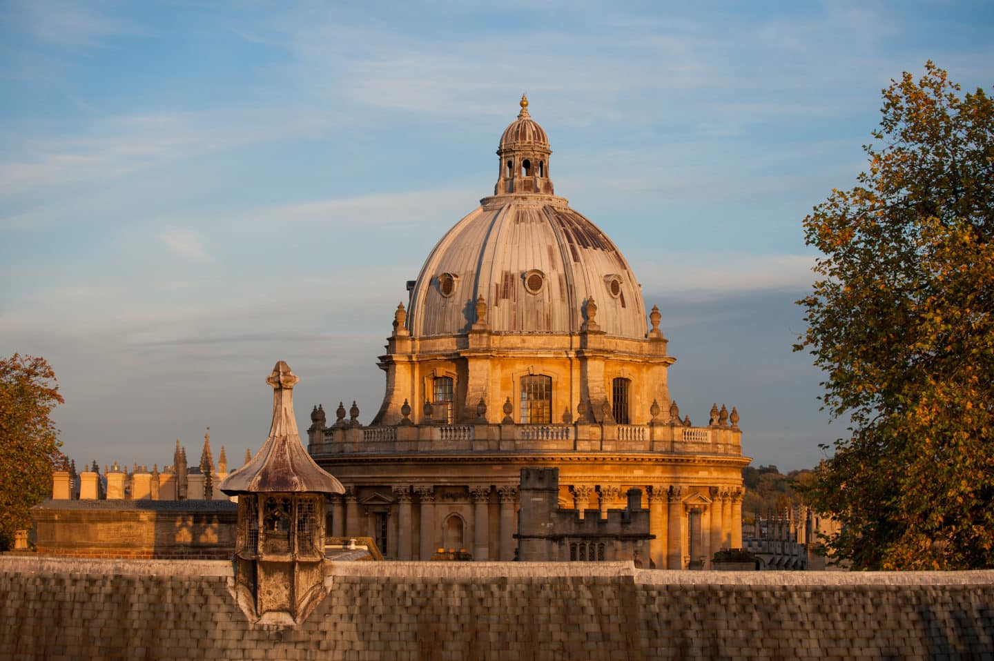 Skyline of Oxford, featuring the top of the Radcliffe Camera